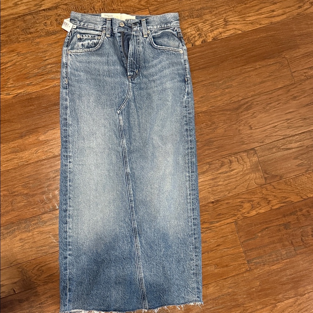 Citizens Of Humanity Light Blue Straight-Leg Denim Skirt size 23
